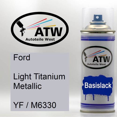 Ford, Light Titanium Metallic, YF / M6330: 400ml Sprühdose, von ATW Autoteile West.